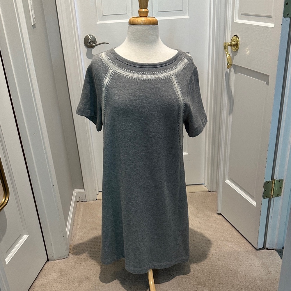 Gray Short Sleeve Dress